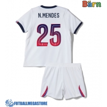 Fotballdrakt Barn Paris Saint-Germain Nuno Mendes #25 Bortedraktsett 2026-27 Kortermet (+ Korte bukser)